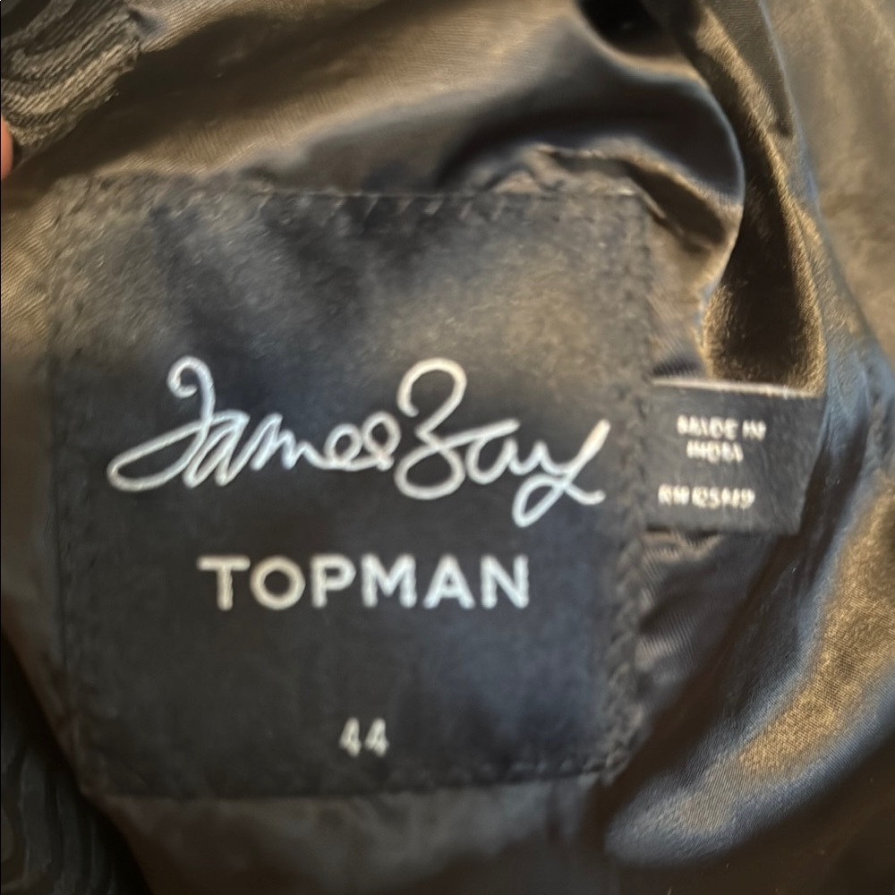 Topman Black Patterned Tuxedo Jacket - image 3